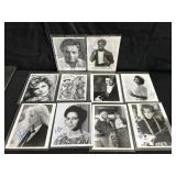 Group of signed celebrity photos