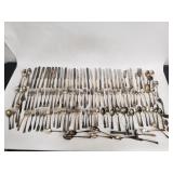 Group of vintage silver plate mismatch flatware