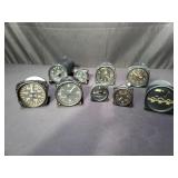 Collection of vintage aviation instruments