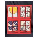 Screen print on fabric by Jan Pienkowski 1976 f