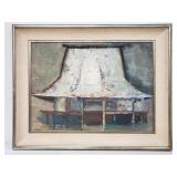 Vintage signed oil painting on board