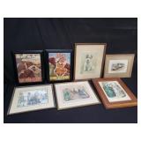 Group of etchings, and prints