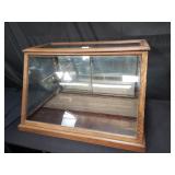 Vintage slant front counter top display cabinet