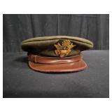 U.S. WW2 officer visor crusher cap