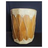 Native American style wood and rawhide hand drum.