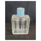 Antique glass perfume bottle with sterling silver