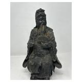 Vintage Chinese cast brass deity figurine