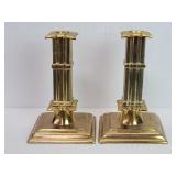 Ethan Allen Pair of brass cluster column