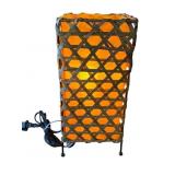 Vintage hand woven bamboo lamp