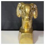 Brass ram sculpture