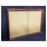 Vintage glass sliding door display case