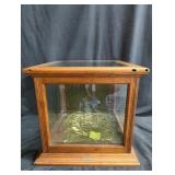 Schwanbeck Bros oak and glass countertop display