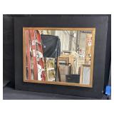 Contemporary framed wall mirror