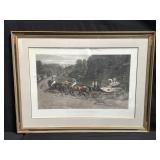 Framed antique E. Gilbert Hester engraving,