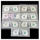 Lot of star U.S. currency notes