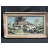 Pen signed Marty Bell lithograph on canvas titled