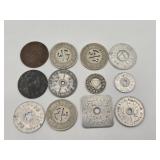 Vintage tax and fare tokens