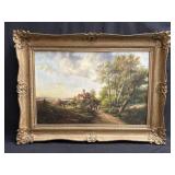 Framed signed oil on canvas