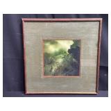 Signed Gerrard watercolor on rag paper in vintage