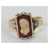 Vintage 10k and cameo ring
