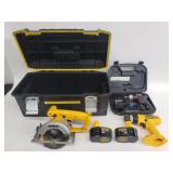 Dewalt 14v cordless drill and circular saw with
