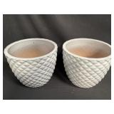 Pair of ceramic planters