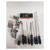 Group of Snap-on screwdrivers and sockets