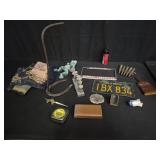 Box of miscellaneous vintage license plate,