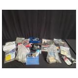 Group of motorcycle parts and tools