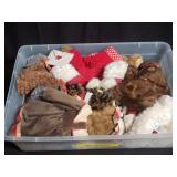 Box of stuffed animals