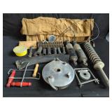 Box of motorcycle parts