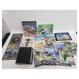 Group of aviation books and magazines