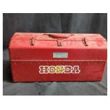 Red Honda tool box with contents