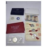 1968 - 1974 uncirculated coin sets, 3 silver 1974