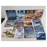 Group of aviation combat books