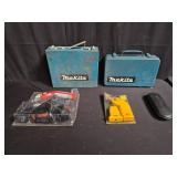 Group of Makita toolboxes and miscellaneous