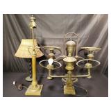 Group of vintage table lamps