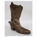 Figural brass cowboy boot