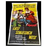Vintage Last Stagecoach West movie poster
