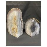 Pair of agate geode specimens