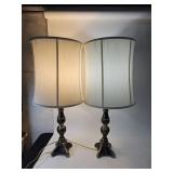 Pair of Stiffel brass table lamps