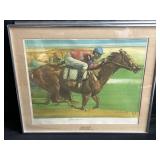 Signed limited edition Eddie Arcaro framed print