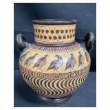 Ancient Greek amphora replica vase hand painted