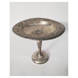 Weighted sterling silver compote