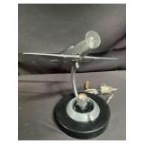 Art deco style column airplane table lamp
