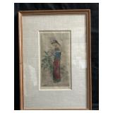 Signed Elyse Ashe lord "young girl wit flowers"