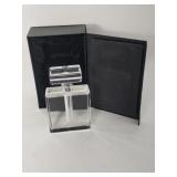 Rectangular Art Deco hand cut crystal perfume