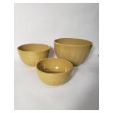 Roseville pottery mixing bowls