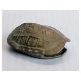 Vintage Feng shui brass turtle shell with