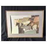 Framed signed Katharyn Truesdell acrylic on paper